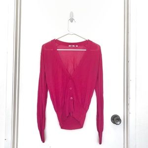 ⭐️5 for $25⭐️ Uniqlo Hit Pink Button Up Cardigan